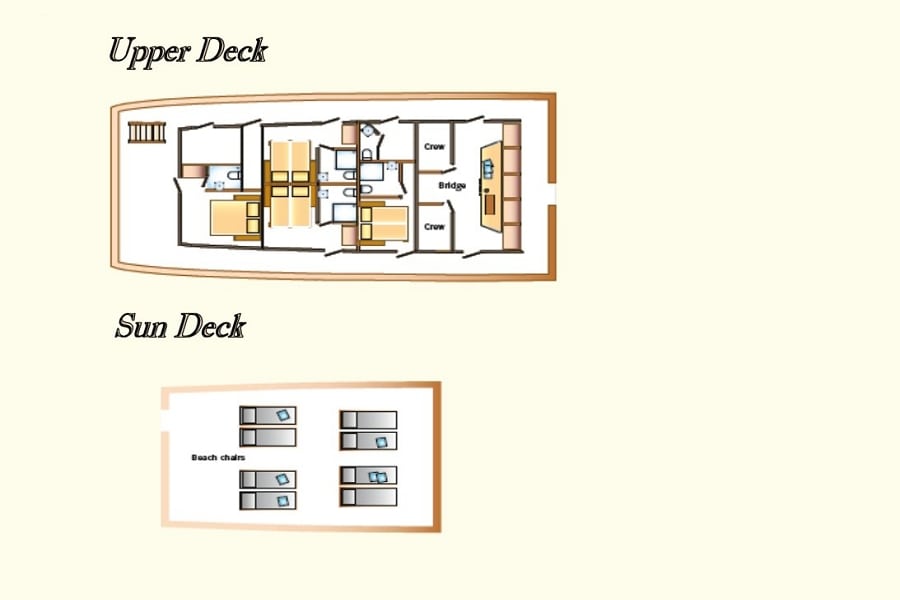Amira liveaboard komodo raja ampat indonesia upper deck layout
