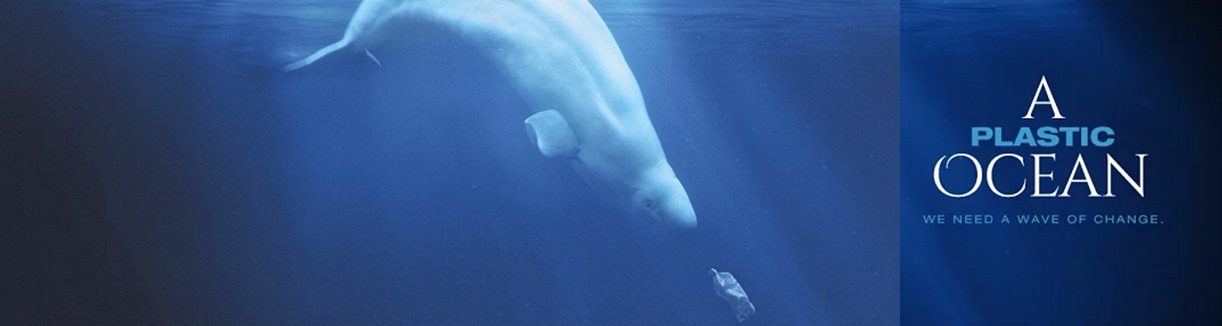 A plastic ocean banner